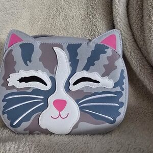 VERA BRADLEY RARE CAT COSMETIC BAG NEW... NEVER USED BUT NO TAGS.